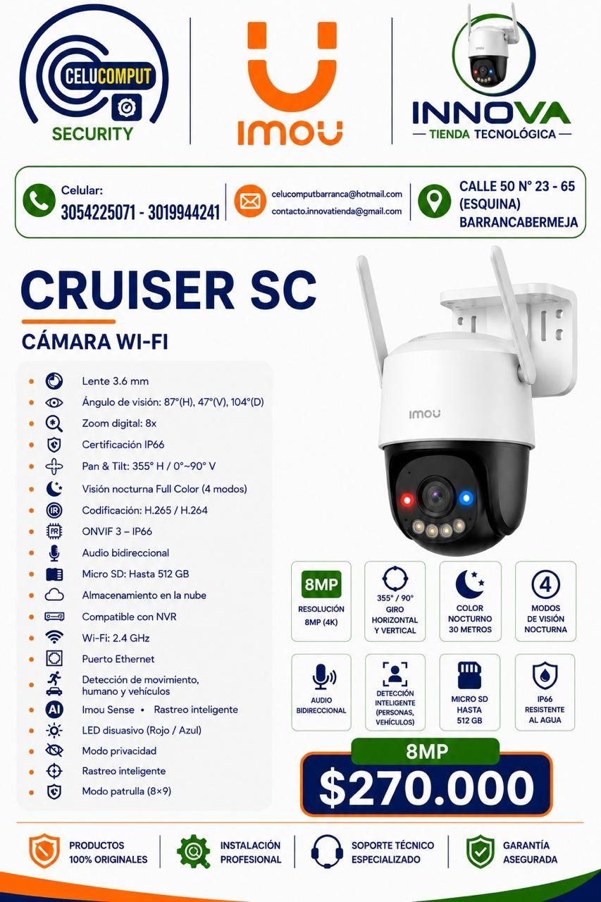 Cámara Imou Cruiser SC 8MP 4K Wi-Fi para exterior (foto 2)