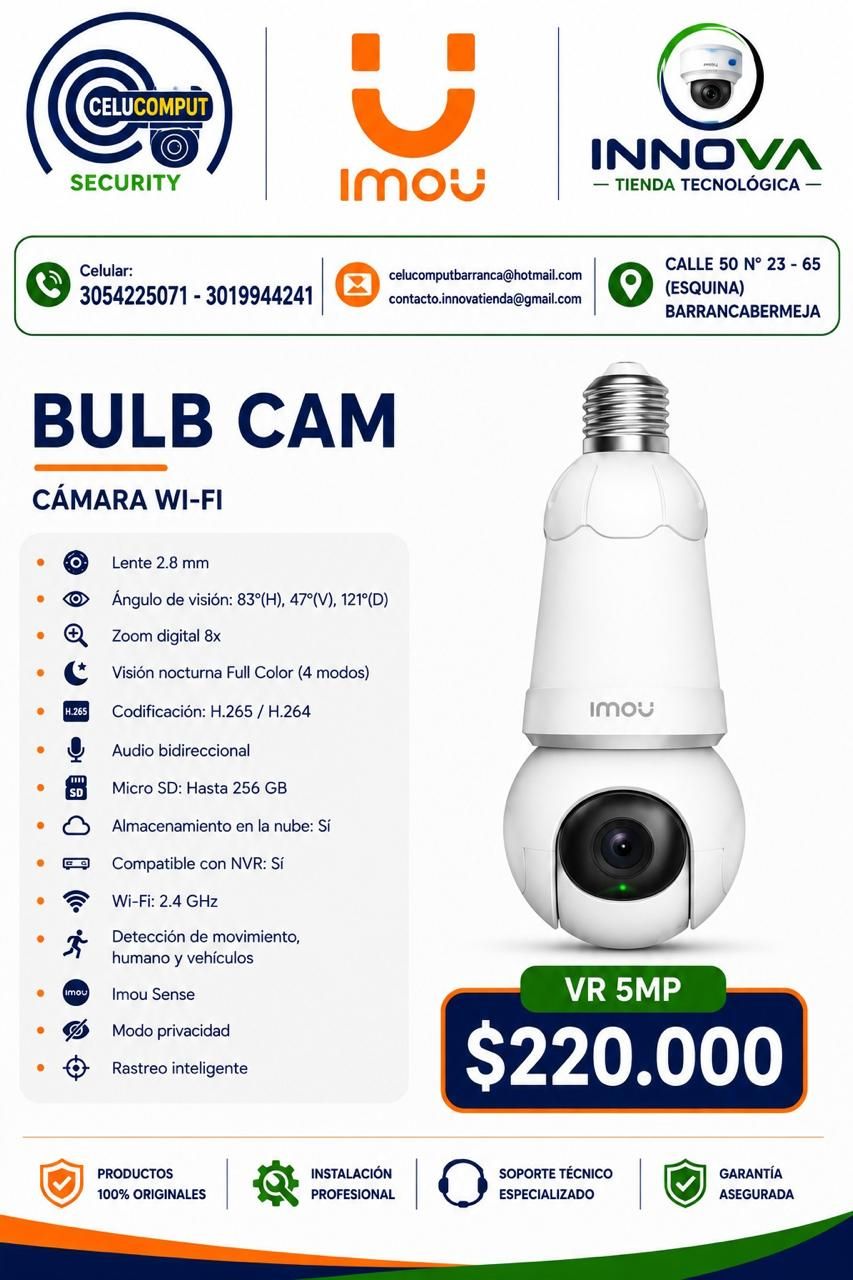 Cámara bombillo Imou Bulb Cam 5MP Wi-Fi (foto 2)